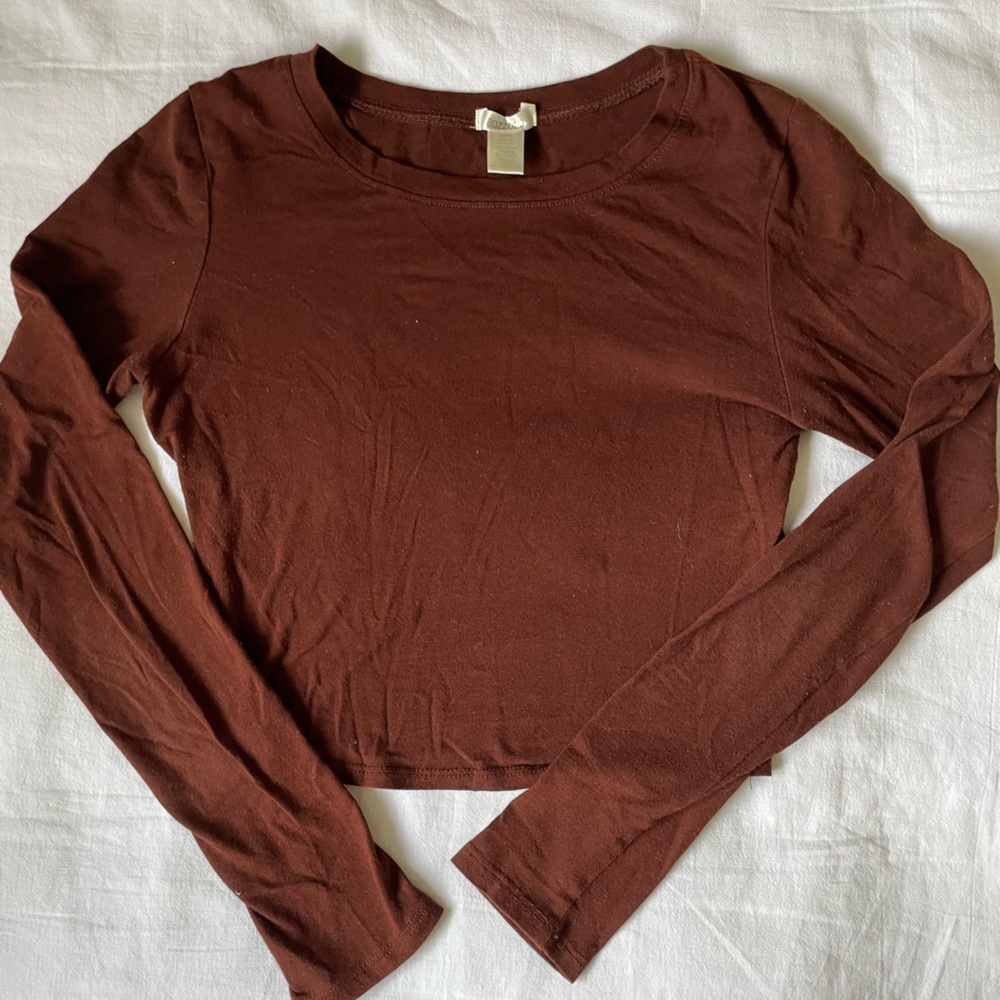 Bozzolo Chocolate Brown Long Sleeve Top